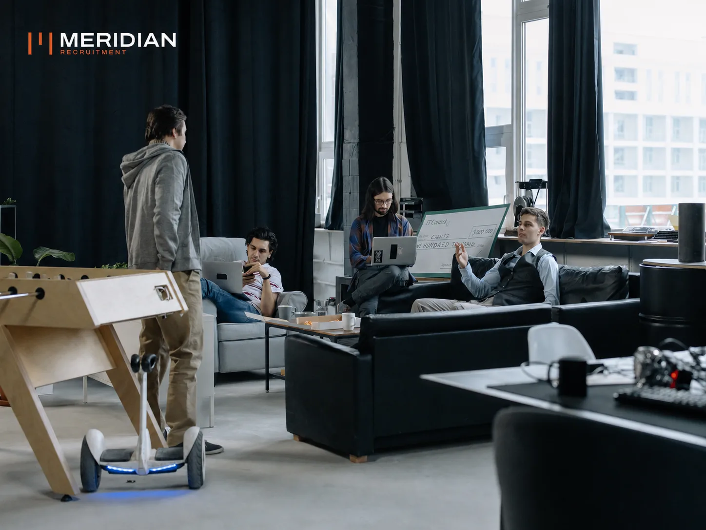 Engineering team spread across an open-plan office